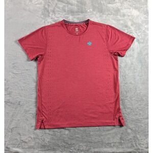 Rabbit Running Shirt Mens Medium Red Ventilated Performance Short Sleeve Tee